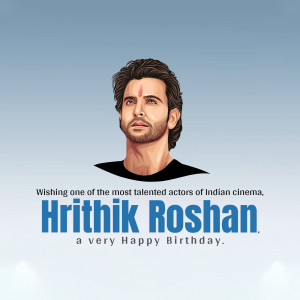 Hrithik Roshan Birthday Poster, Status and Hd Images Download 8 hrithik roshan birthday Poster